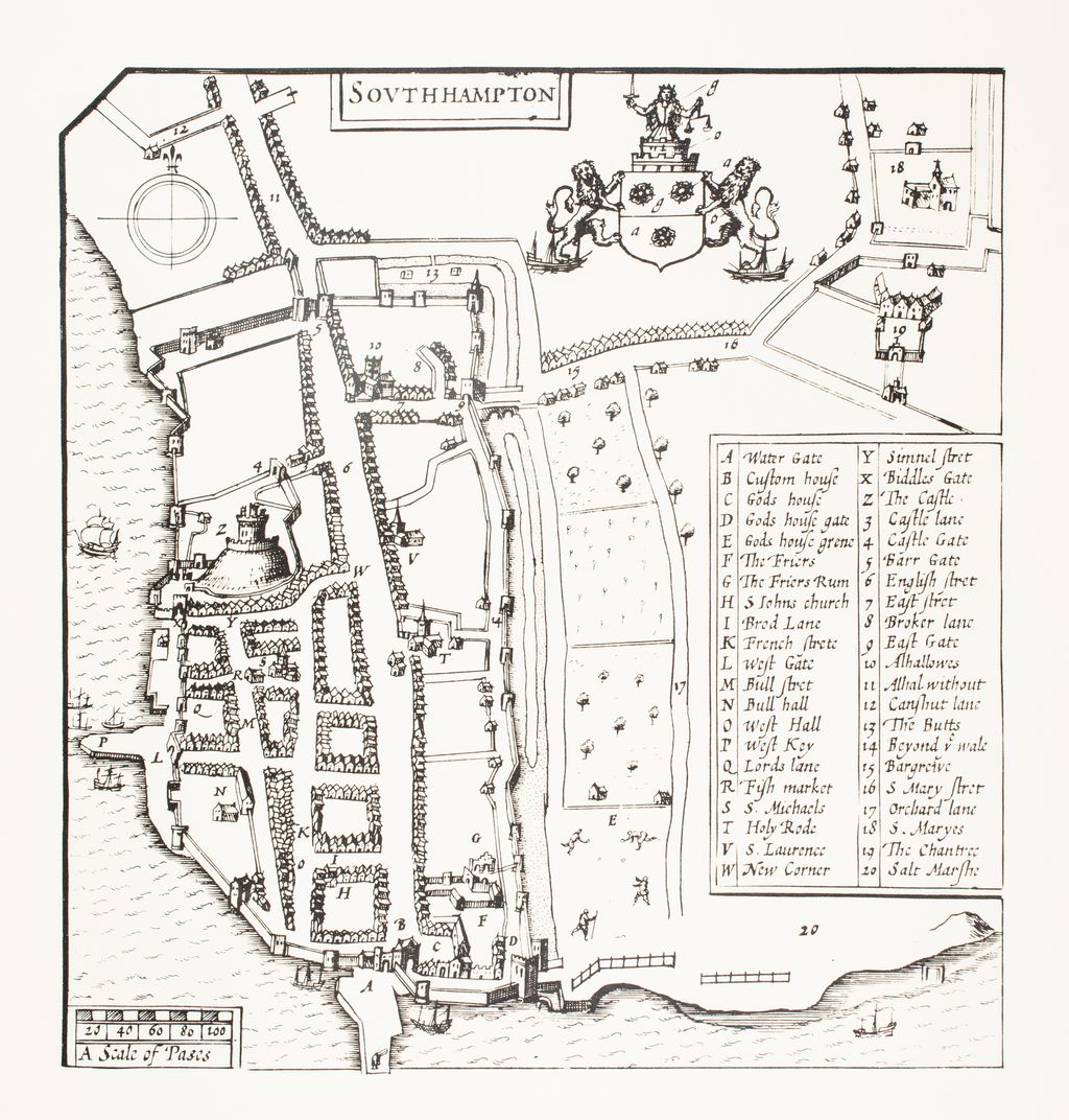 John Speed Map of Southampton